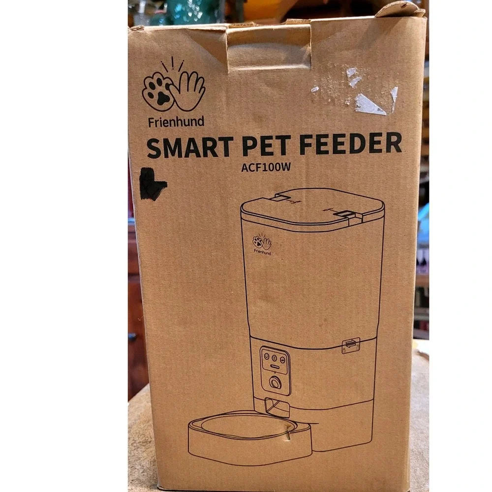 Frienhund Smart Pet Feeder ACF100W WiFi Camera 2-Way Audio Automatic Cat Dog New
